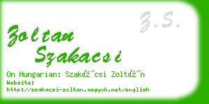 zoltan szakacsi business card